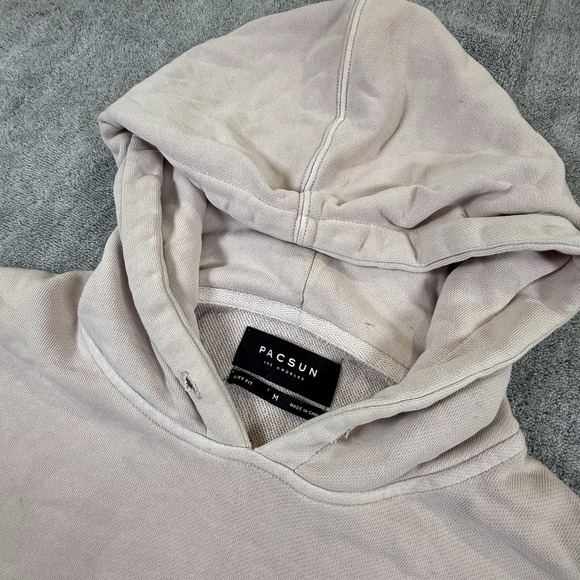 PacSun Hoodie Men's M‎ Pink Oversized Boxy Fit Short Sleeve Pullover Sweatshirt - Picture 1 of 7